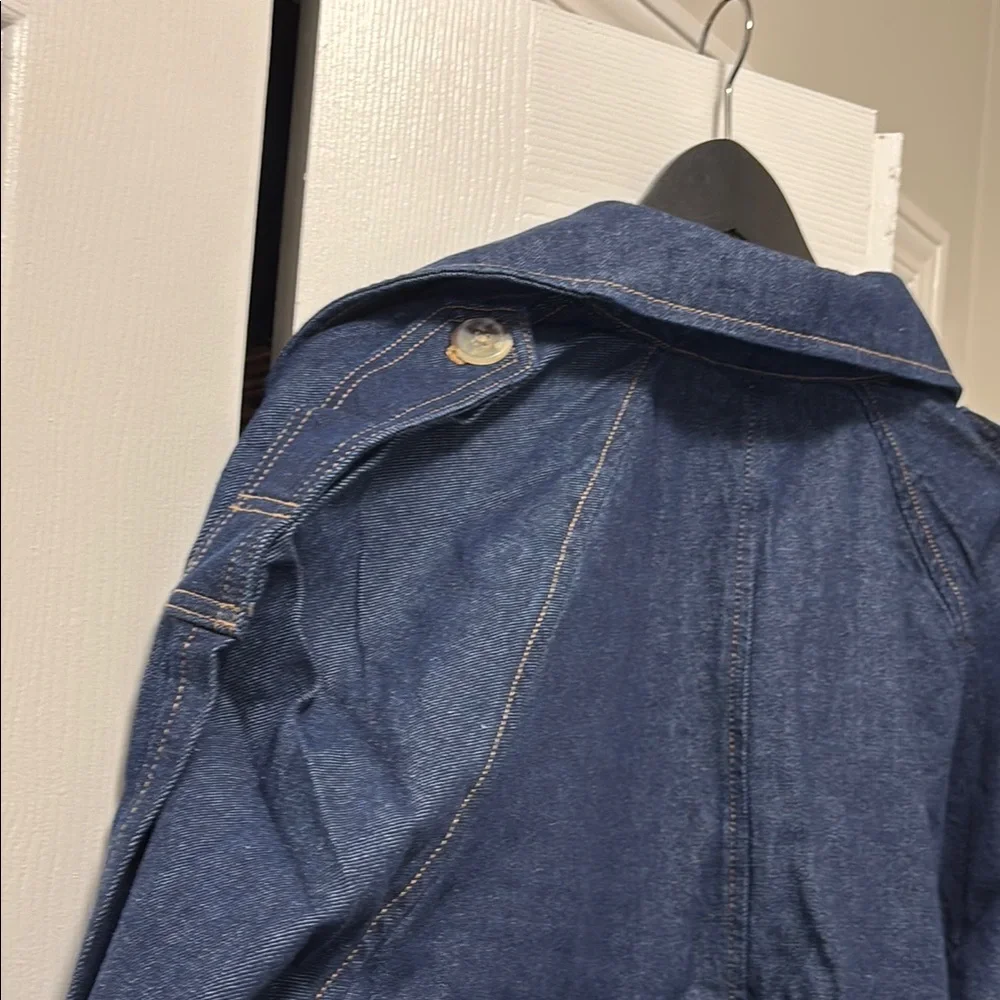 NWT H&M Double Breasted Jean Jacket - Picture 7 of 8